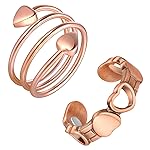 Feraco Copper Rings for Women,Magnetic Ring,Ladies Fingers Thumb 100% Solid Pure Copper Jewelry Gift,Size Adjustable,2Pcs
