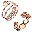 Feraco Copper Rings for Women,Magnetic Ring,Ladies Fingers Thumb 100% Solid Pure Copper Jewelry Gift,Size Adjustable,2Pcs