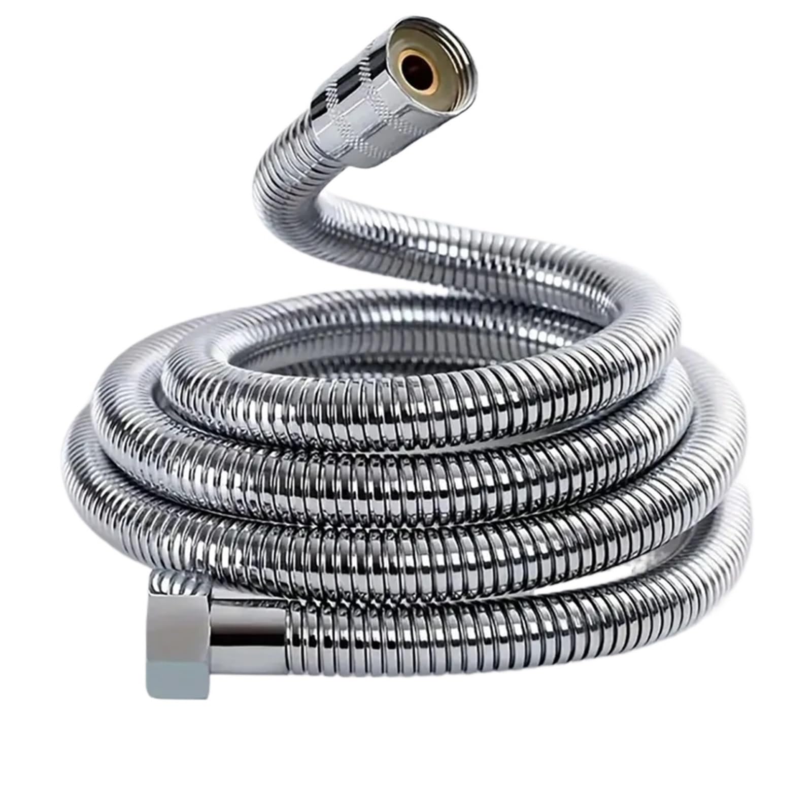 Puyuna One Color Stainless Steel Shower Hose, Sliver 1.5/2/3 M(1.5M)