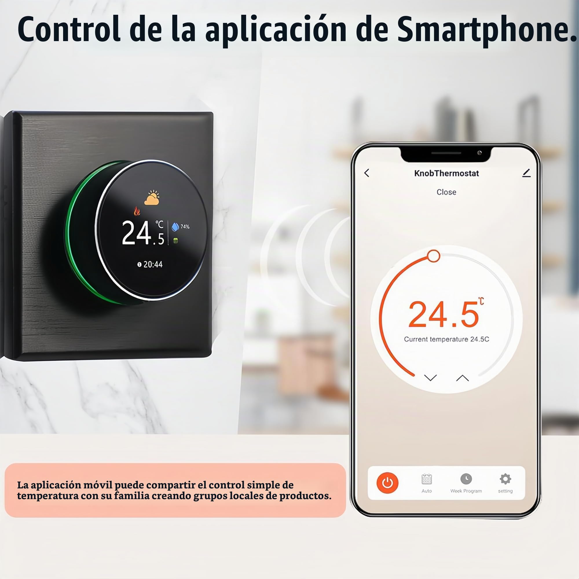 Wi-Fi Termostato - Serie 7000 Termostato Programable | con Pantalla Táctil, Apto para Aire Acondicionado y Calefacción, Compatible con Alexa, Google Home e IFTTT
