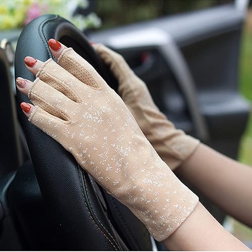 Miniatura 2 de WINBOB Guantes de protección solar antideslizantes con protección UV, guantes de conducción de verano para mujeres y niñas