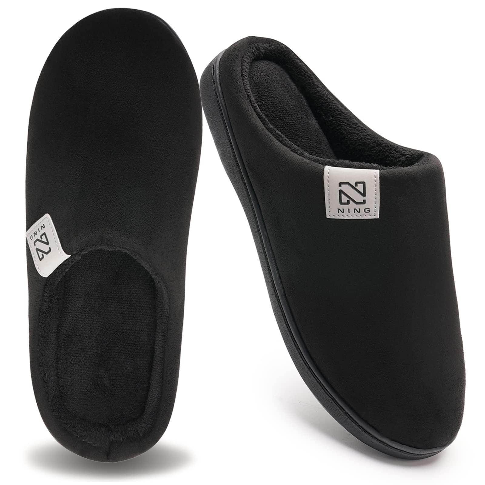 WateLvesMen's and Women's Classic Memory Foam Slippers Comfort Plush Lining House Shoes for Indoor & Outdoor