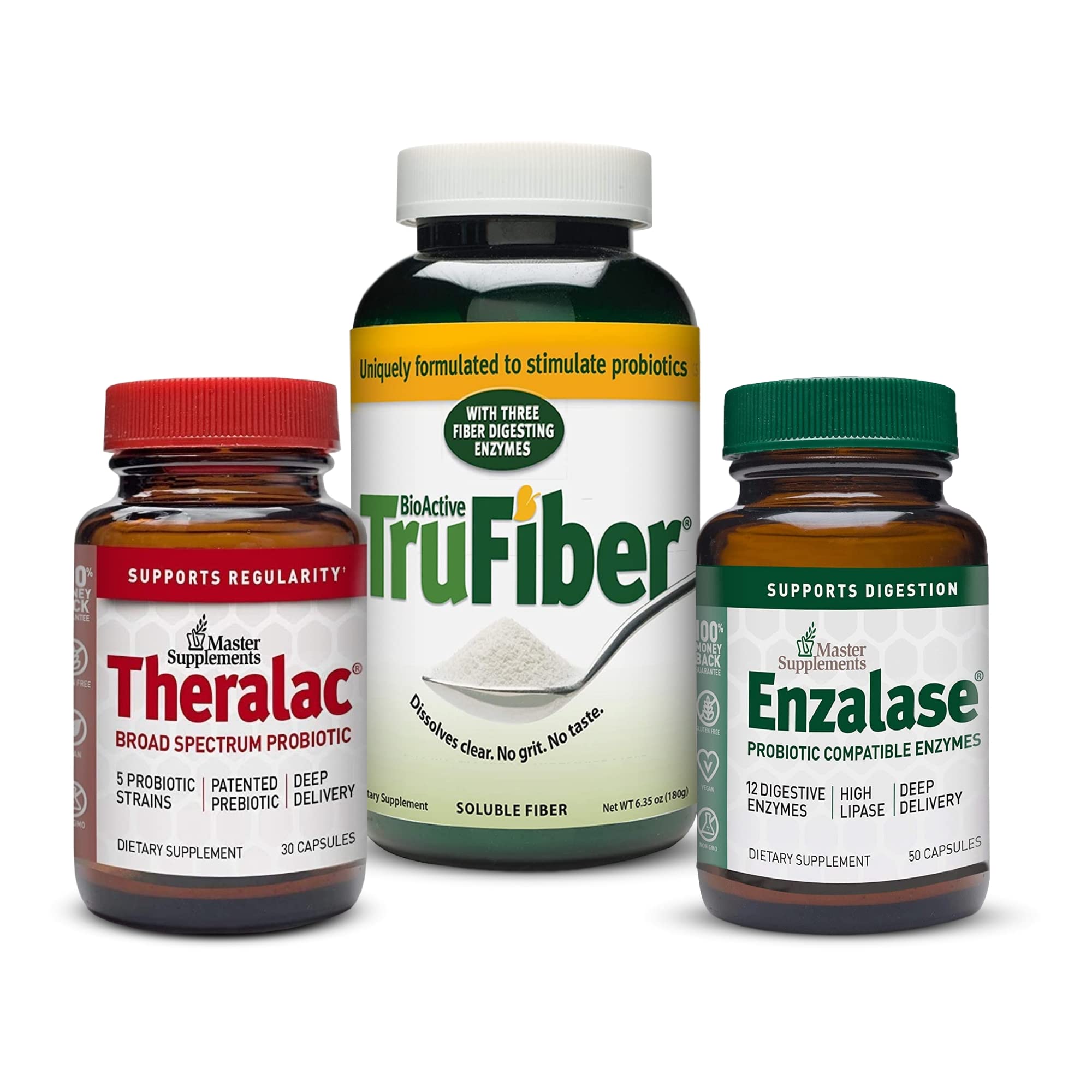 Master Supplements Complete G.I. Program - Includes Theralac, Enzalase & TruFiber