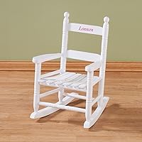 Vista 2 de Miles Kimball Custom Childs White Rocker - Fuente Rosa
