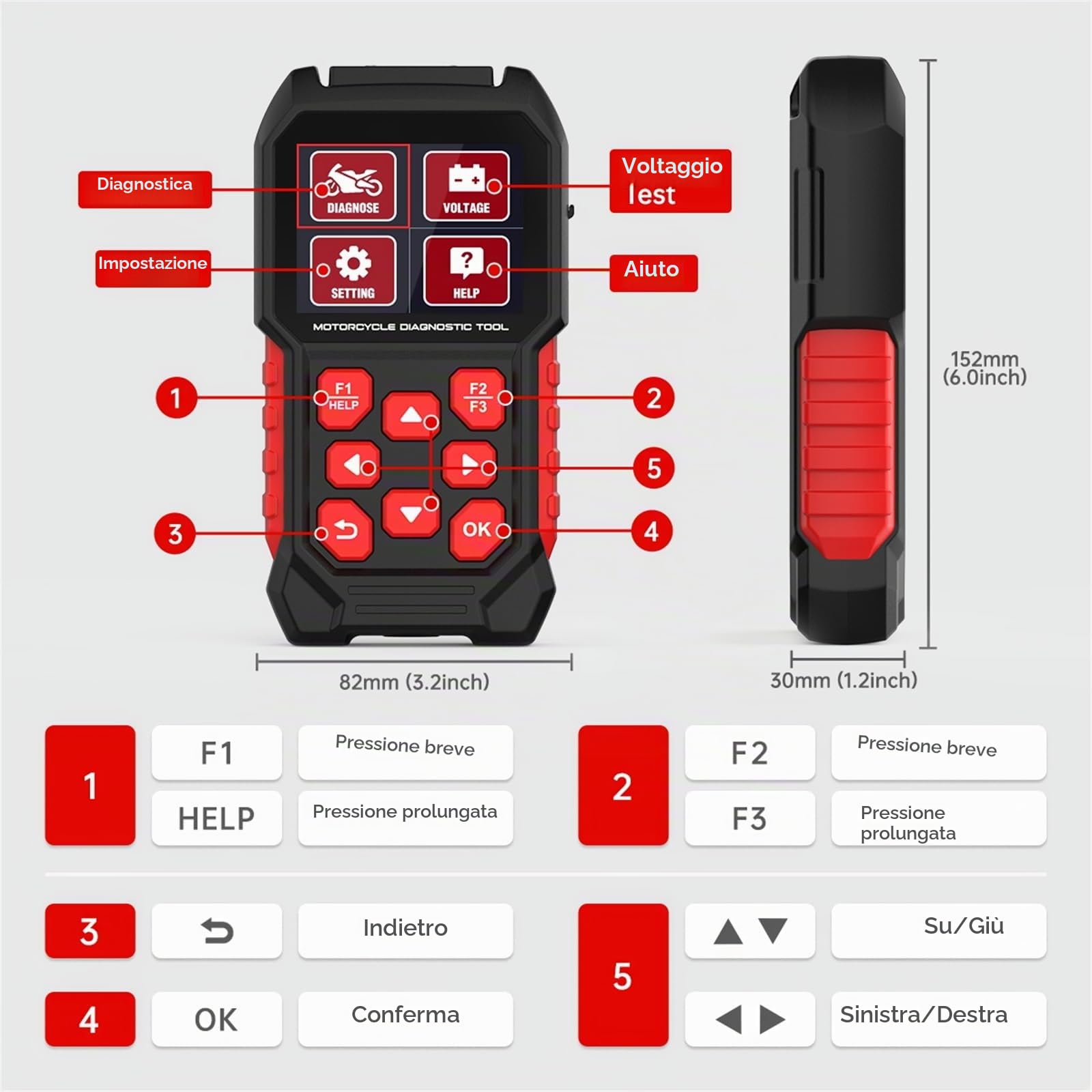 Strumento diagnostico M4 per moto Ducati 3P/4P, Desmo Reset & Reset olio, TPS Reset, Abilita/Disabilita ABS e DQS, regolatore CO, reset annuale, reset chiave, con OBD2, per Panigale Monster