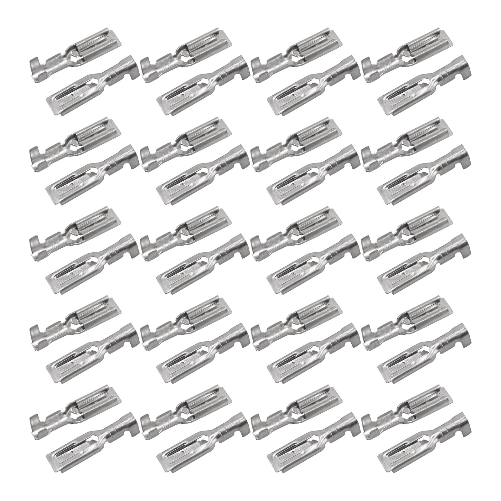 Oxxggkao Women's Multi 100 Pieces Brass Edges Terminals 2.8Mm High Conductivity Disconnect Terminals For Vehicle & Low Voltage Circuits Bronze Crimp