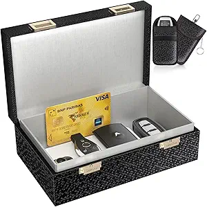 Faraday Box for Key Fob (2 Pack) - Signal Blocker Protector