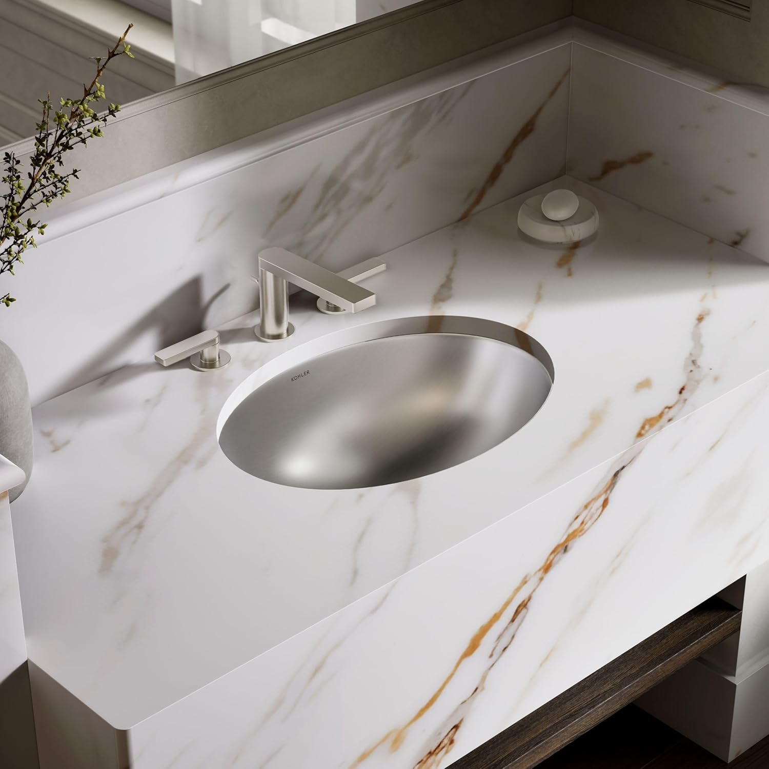 KOHLER Rhythm Elliptical Luster Fin Under Mnt