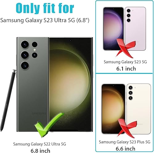 Miniatura 2 de Paquete de 3 + 3 protectores de pantalla para Samsung Galaxy S23 Ultra 5G (no de vidrio, paquete de 3 películas de poliuretano termoplástico