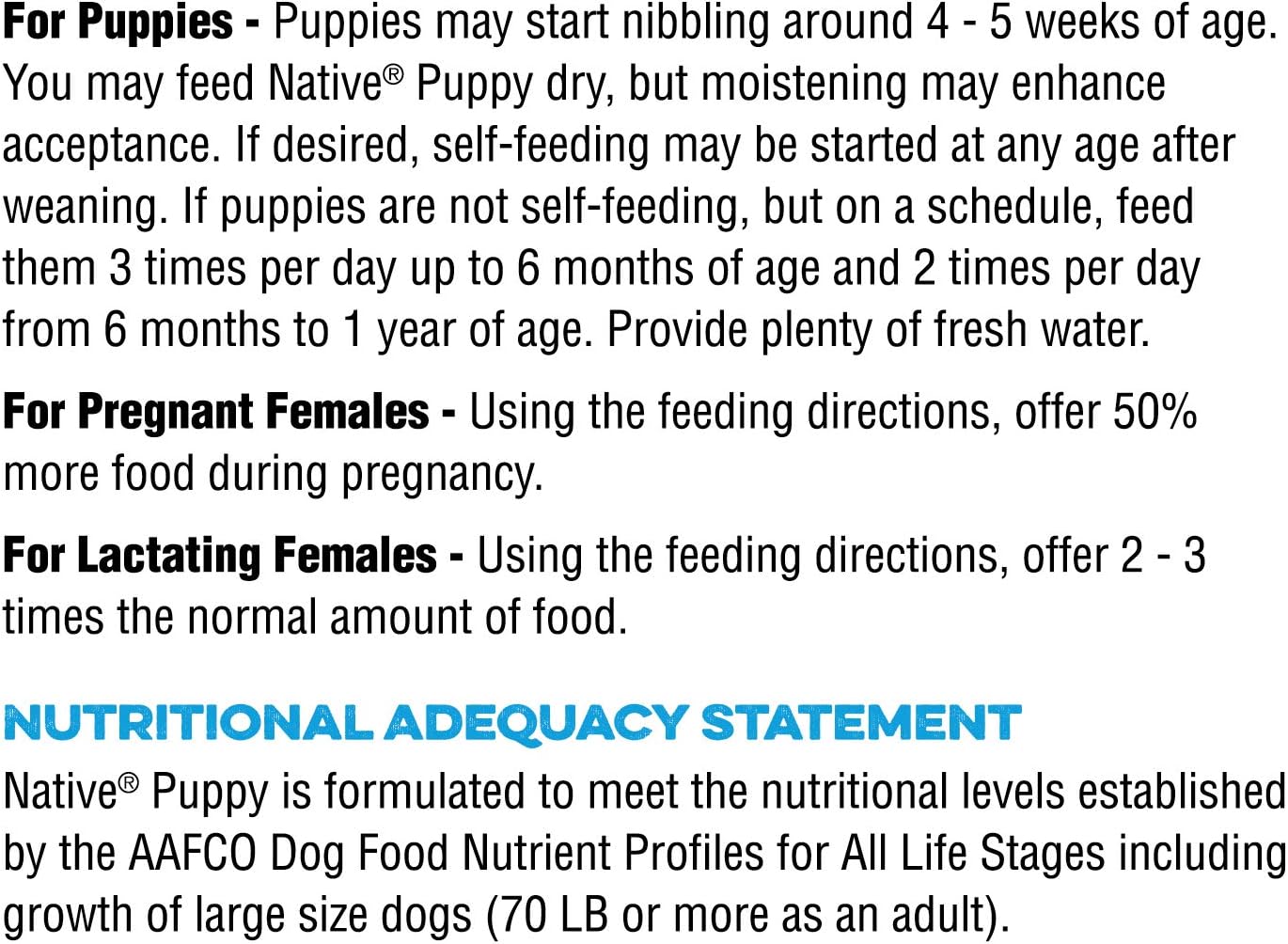 NATIVE Performance Puppy Food | Chicken Meal and Rice Formula | No Filler or Bi-Products | 40 Pound Bag