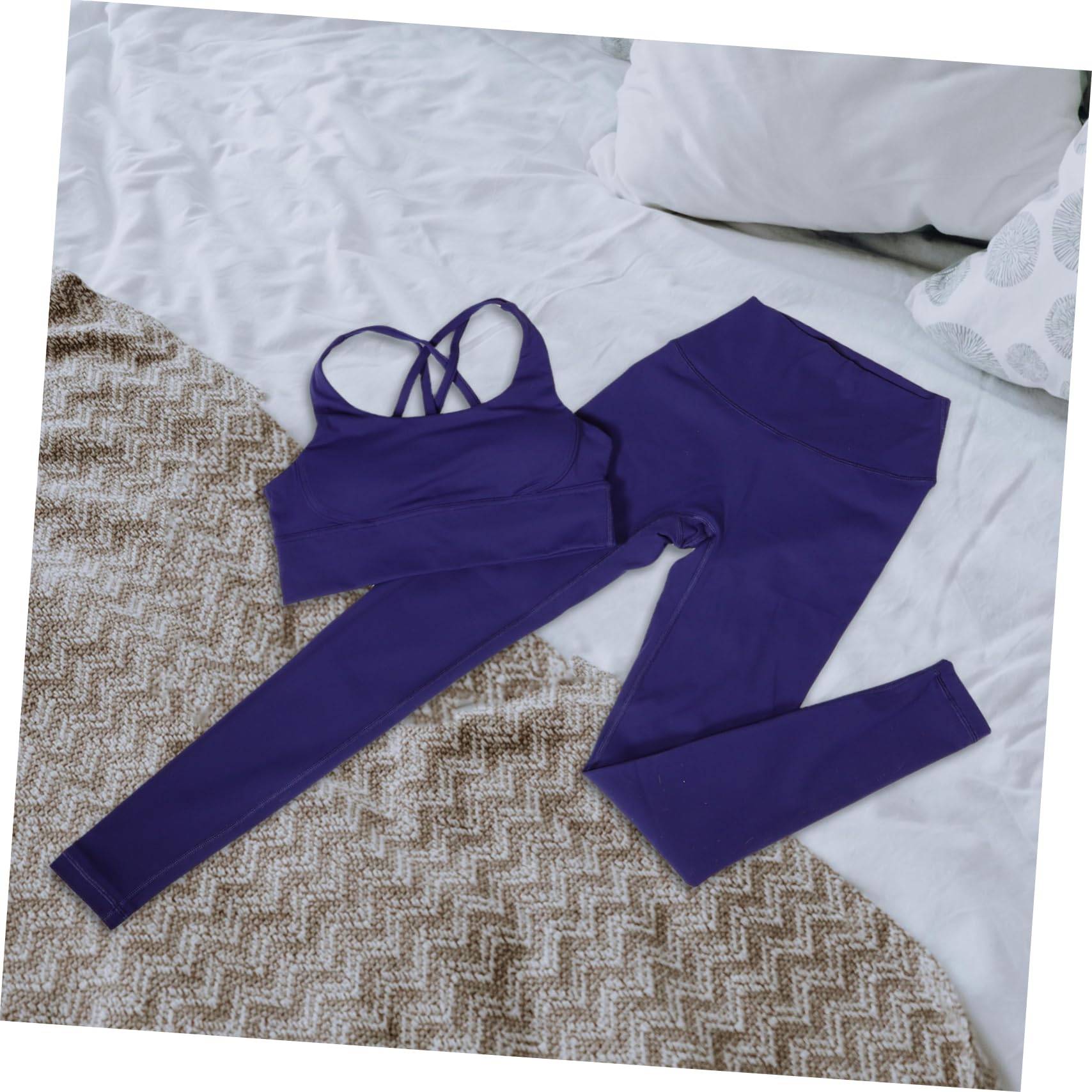 GALPADA Hochgeschnittene Yoga Leggings für Damen aus Spandex, 1 Satz