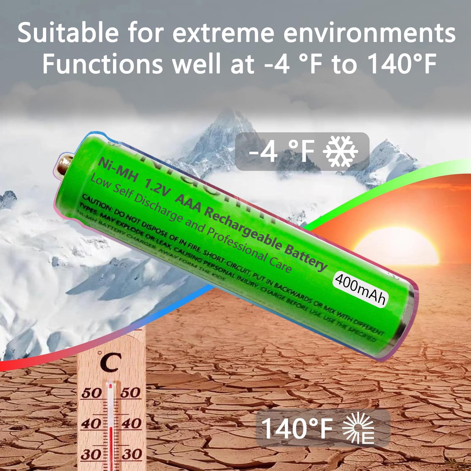Piles Rechargeables AAA 400mAh 1,2V Ni-MH pour Gigaset, Lot de 4