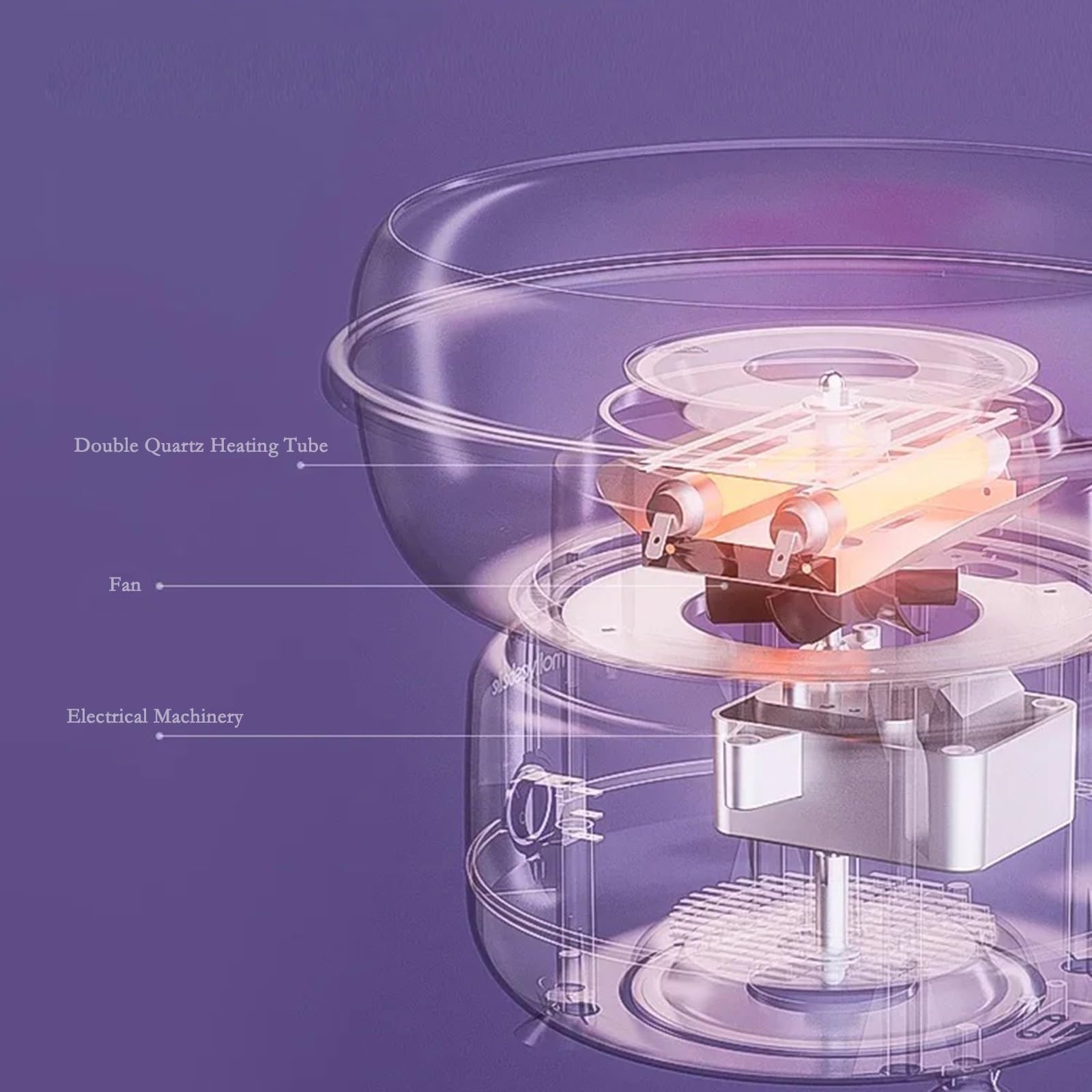 máquina de algodón de azúcar Máquina de algodón azúcar for el hogar los niños pequeña máquina Comercial Completamente automática Hecha a Mano(Purple)