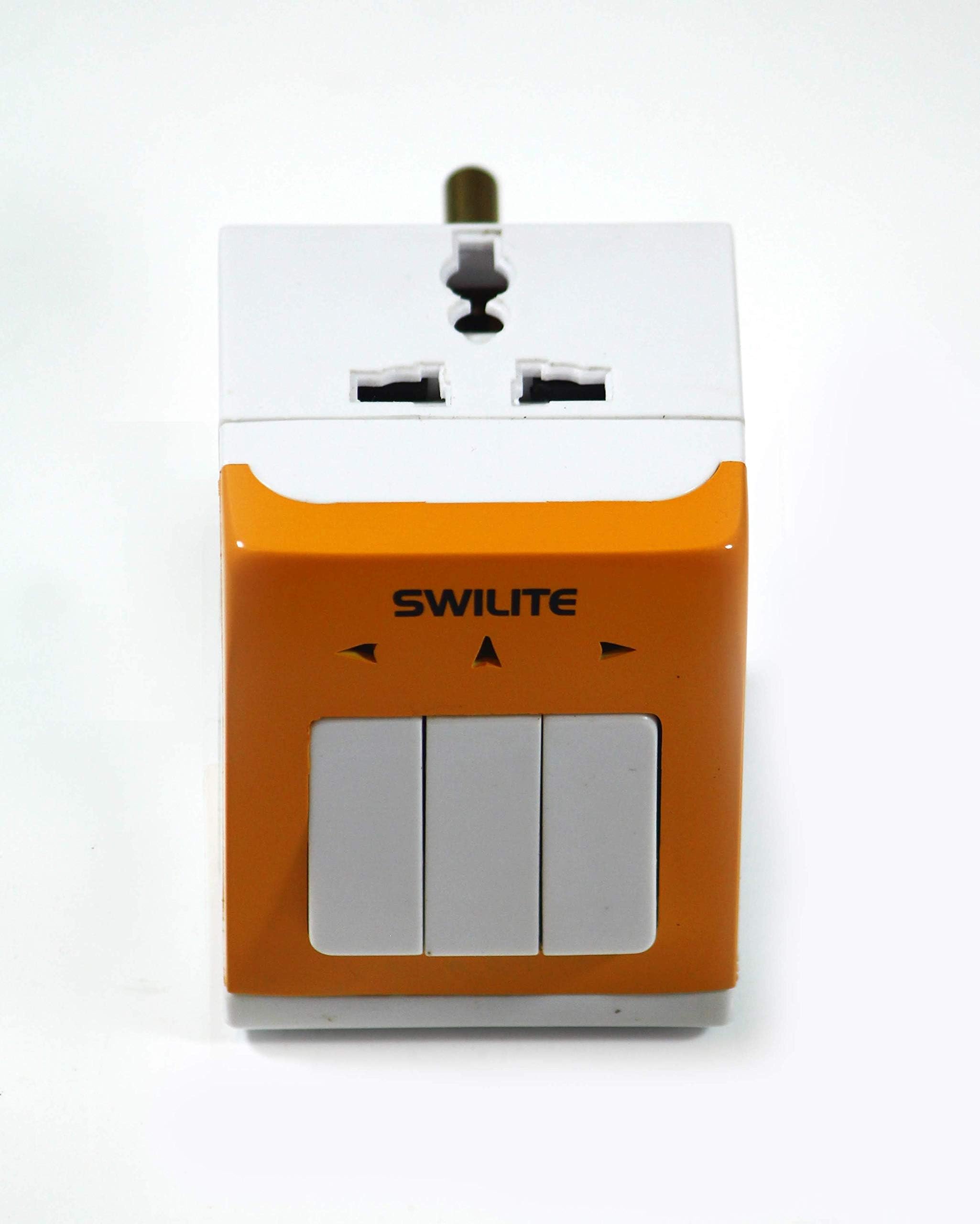 Multi Plug with 3 Switches 3 Sockets and Indicator