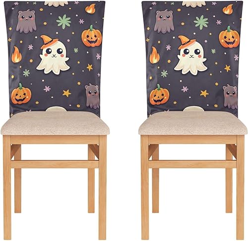 Miniatura 2 de White Unique Cute Halloween Decorative Seat Covers for Dining Room Chairs for Wedding Banquets Soft Office Chair Seat Cover Protector para sillas de