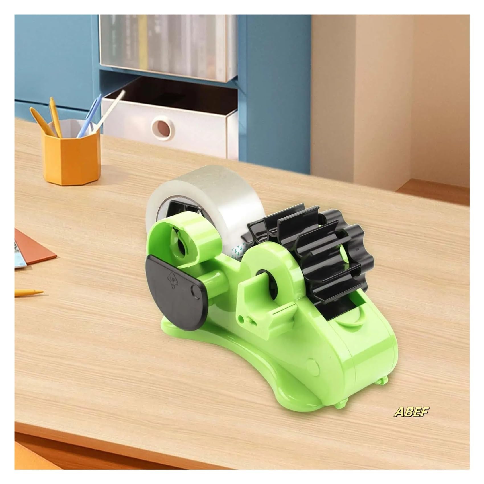 Distributore di nastro adesivo da scrivania semiautomatico, taglio del, accensione/spegnimento manuale for nastri trasparenti Washi Tagli Puliti E Precisi