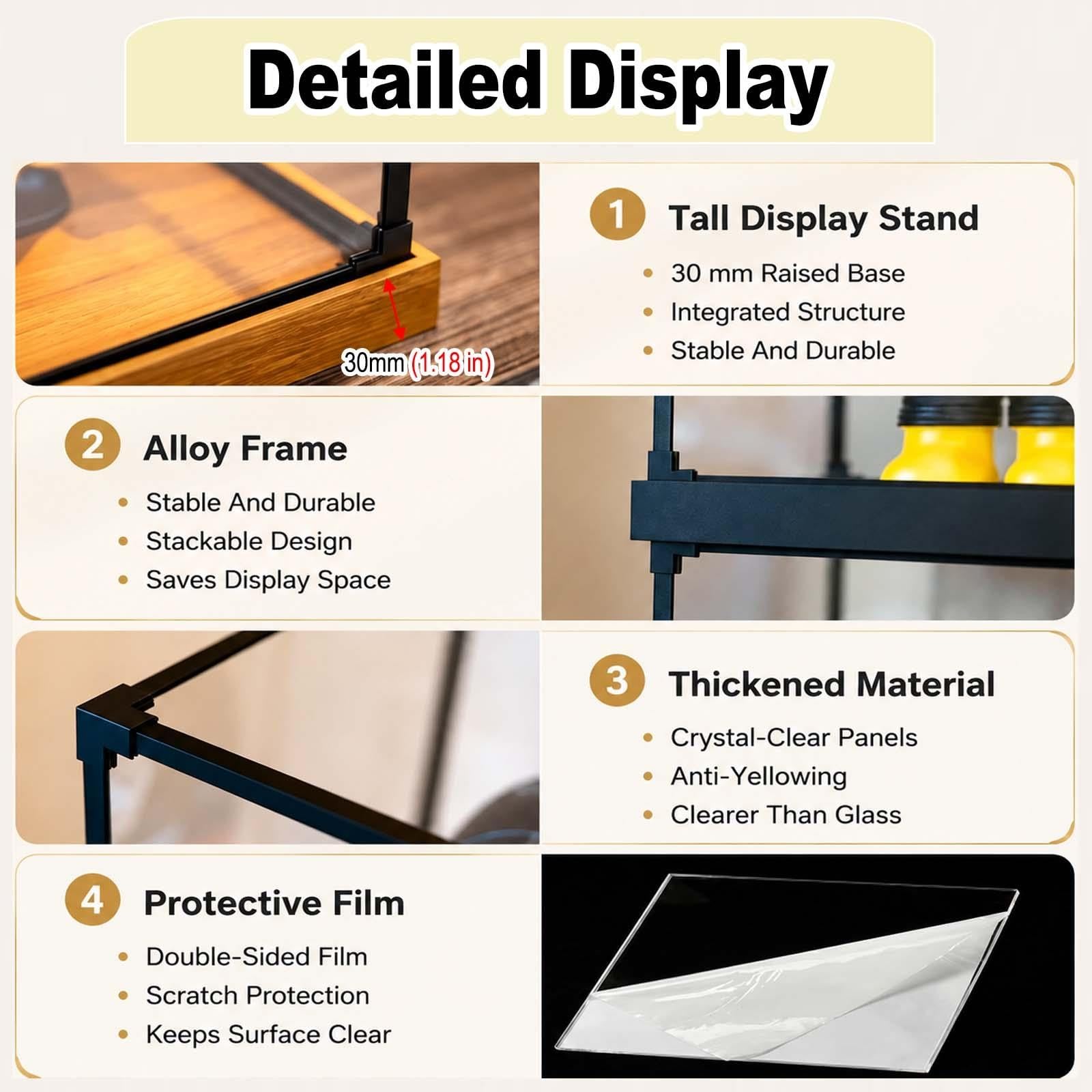 Vitrina Acrílica Transparente/ Cajas Almacenamiento Display
