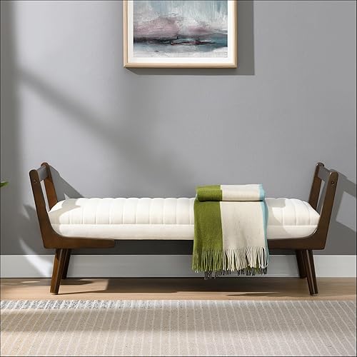 Miniatura 13 de Otomana de 47.25 pulgadas con almacenamiento, banco de almacenamiento para el extremo de la cama, banco de entrada, reposapiés multifuncional gris