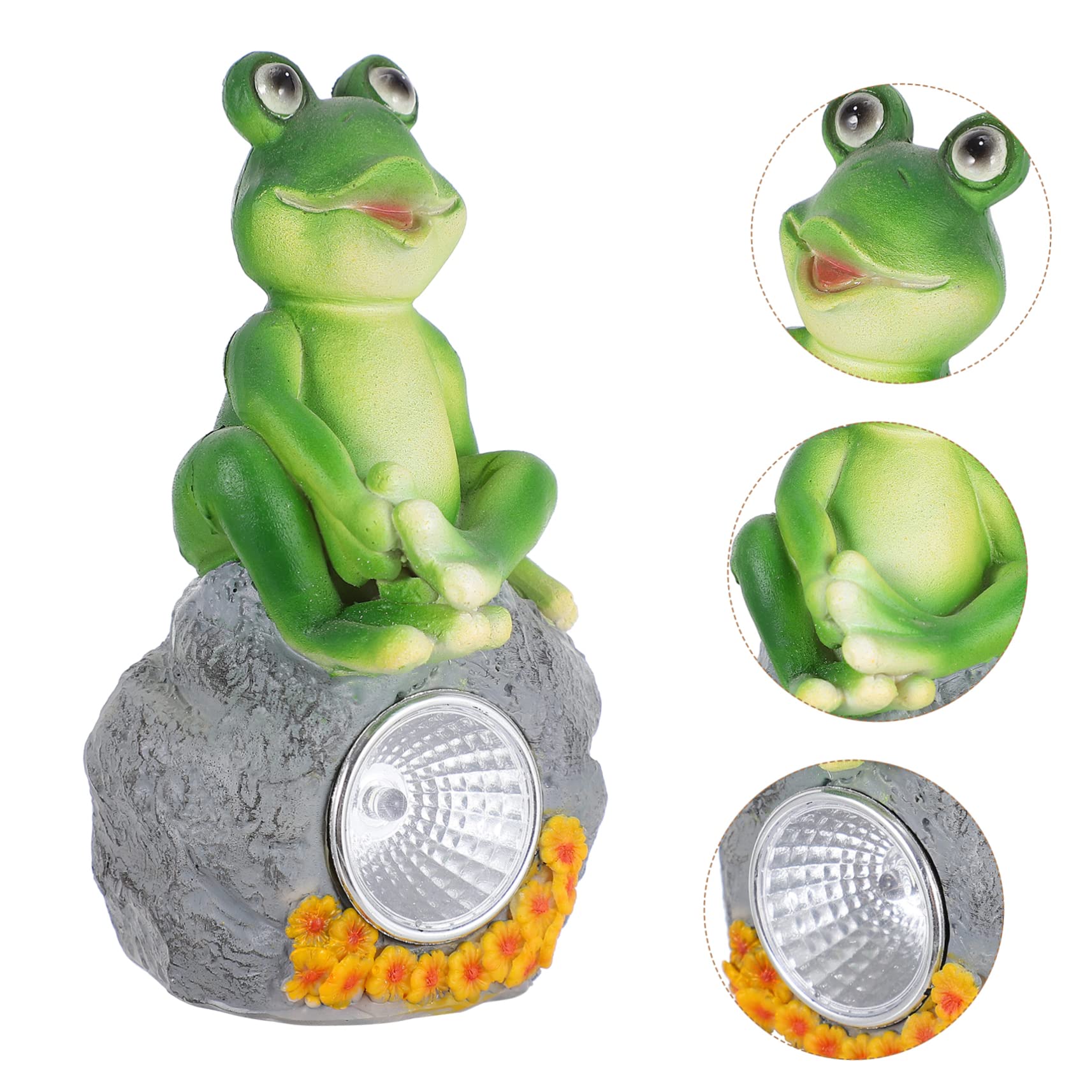 POPETPOP 1Pc Frogs Shape Solar Lamp for Garden Decor Charming Outdoor Courtyard Lighting Adorable Night Light for Home Decoration and Relaxation