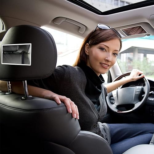 Miniatura 7 de 2 espejos para visera de automóvil, espejo de maquillaje para visera de automóvil, espejo cosmético para sombreado del sol, espejo cosmético grande