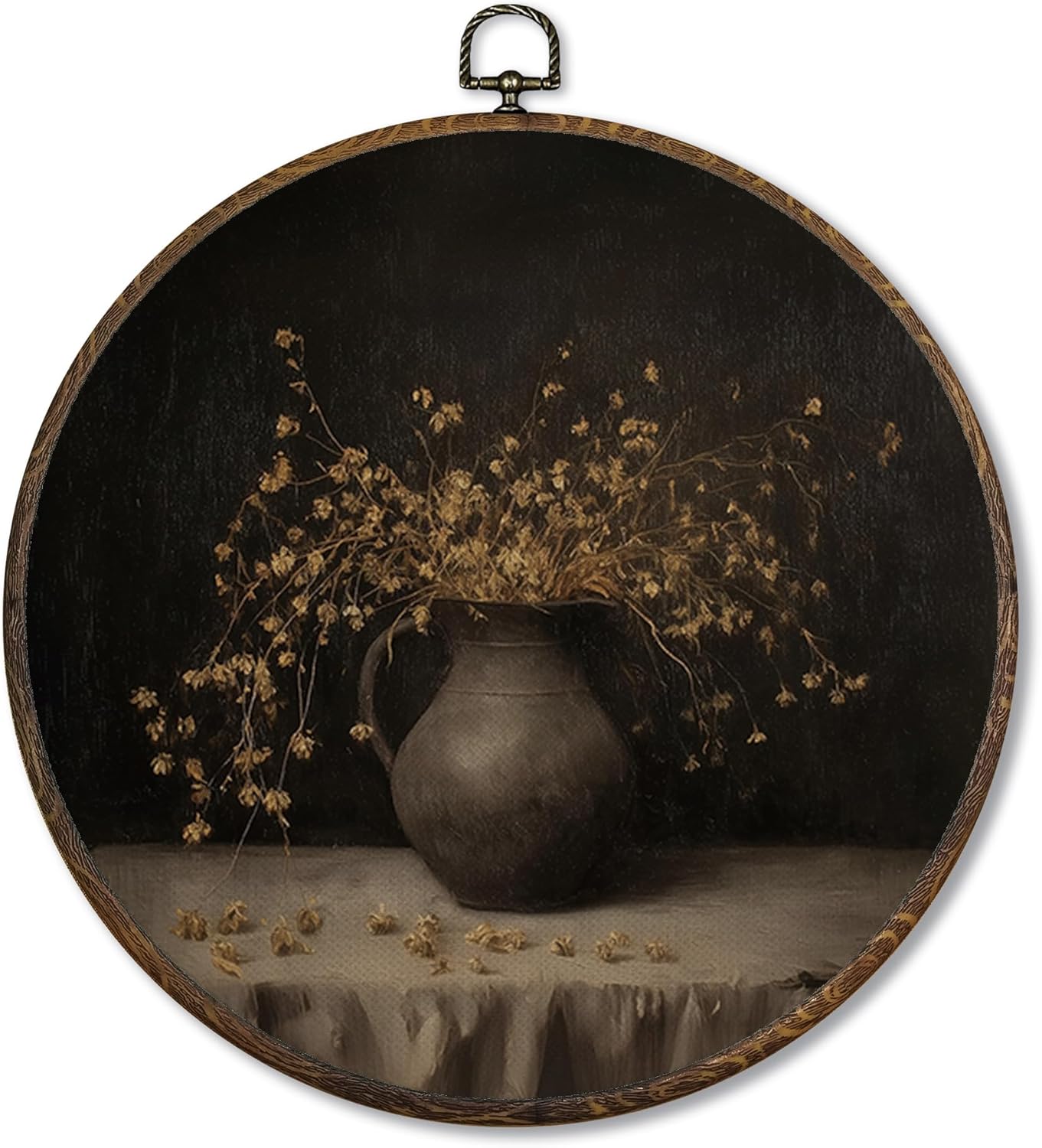 Qskjre Vintage Dark Academia Floral Wall Art Decor, Rustic