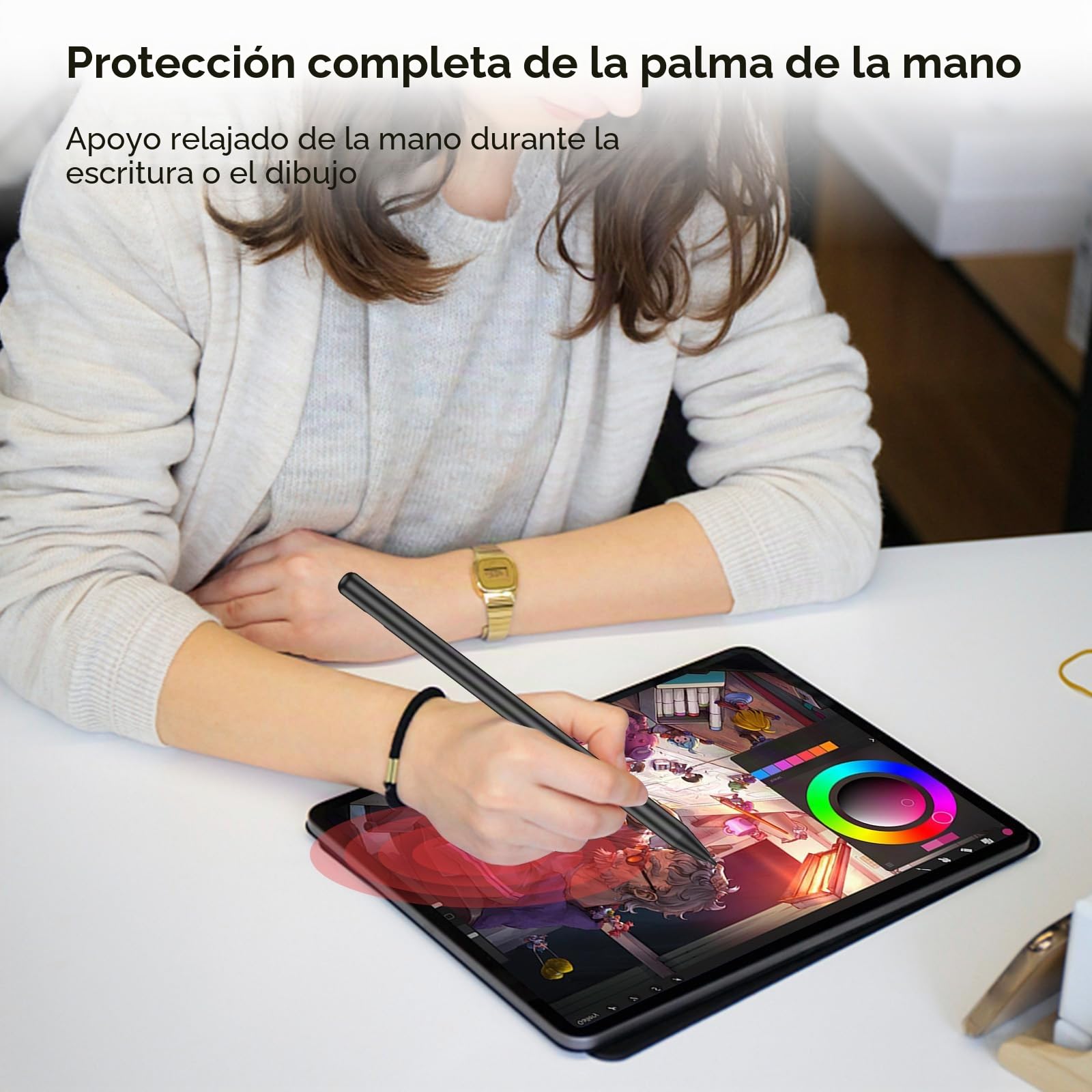 Lápiz para Surface, 4096 Niveles de Presión, Batería de 260h, Carga Rápida USB-C, Sensible a la Inclinación, Rechazo de Palma para Microsoft Surface Pro 11/X/9/8/7/6/5/4/3, Go/Studio/Book/Laptop