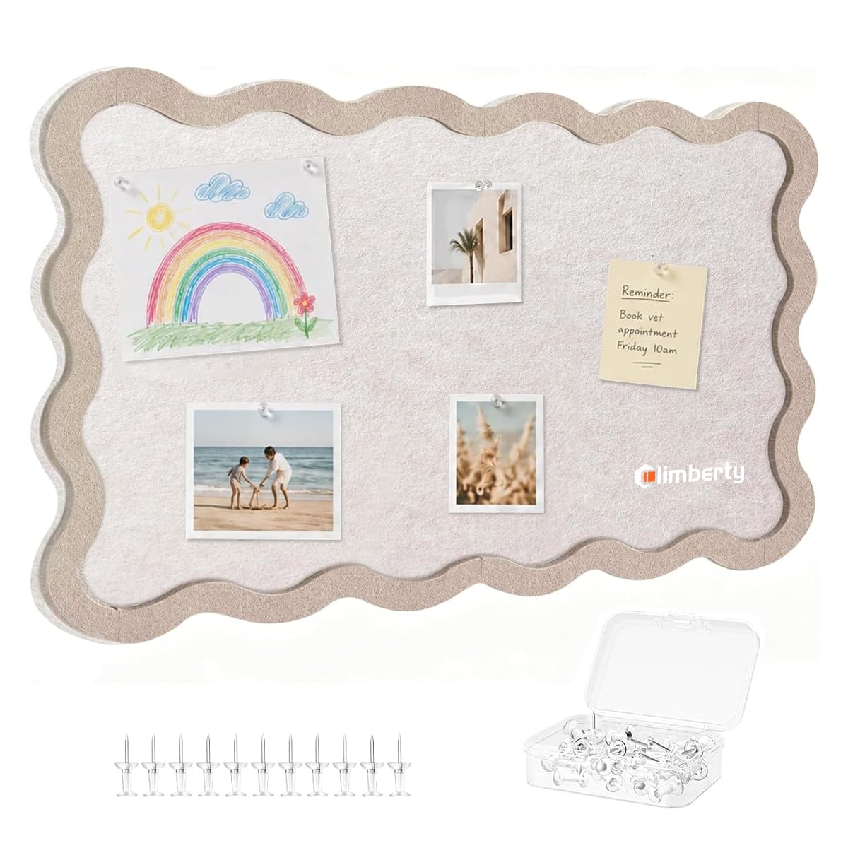 Climberty® Felt Bulletin Board Foldable Self Adhesive Pin Board | Felt Surface, Firmly Holds Push Pins, Lightweight Sturdy Backing for Long Term Wall-image-35