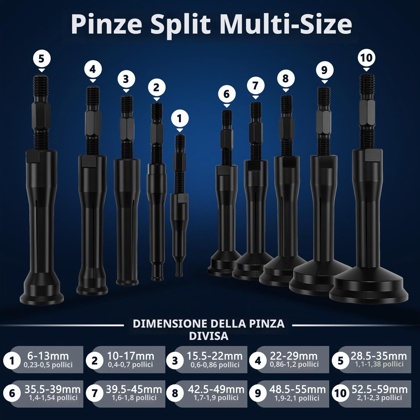 KAOLALI Estrattore del Movimento Centrale da 16 Pezzi, Estrattore di Cuscinetti, Strumento per l'estrazione del Movimento Centrale con Set di Martelli a Slitta per Diametro 6-59 mm