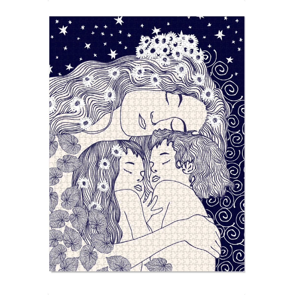 artboxONE-Puzzle XXL (1500 Teile) Für Kinder Mutter und Kinder - Puzzle Klimt-darstellung Gustav Klimt-erbe Kinder
