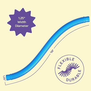 Replacement Hose For Above Ground Pools [Set of 2] 1.25 Diameter, 59 Long Accessory Pool Pump Replacement Hose - Filter Pump Hose Compatible with Intex Pump Models #607/#637
