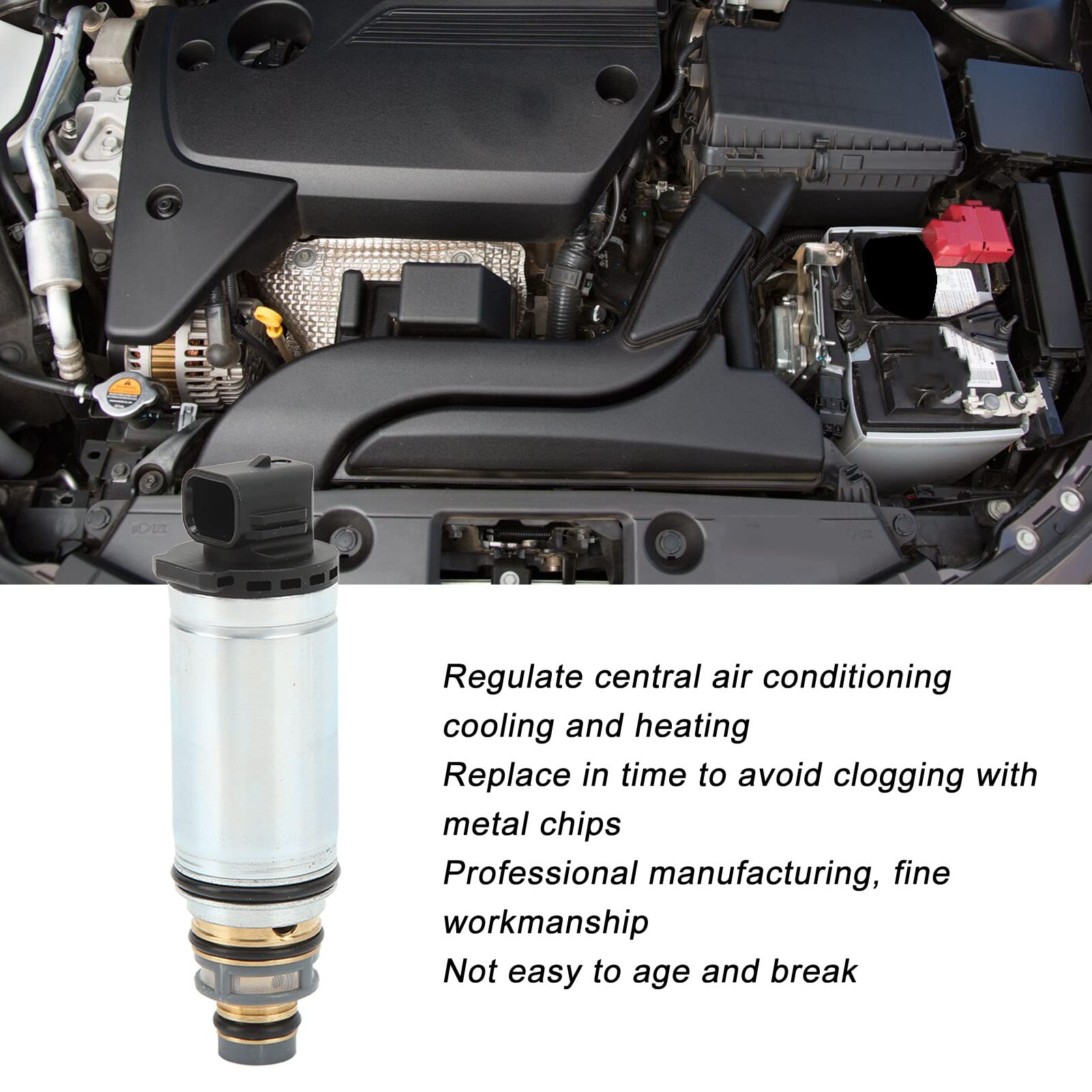 Válvula de control del compresor de CA GRCFUMO, válvula solenoide de control de compresor de CA, reemplazo de válvula de control de compresor de CA sensible para el modelo SL SV