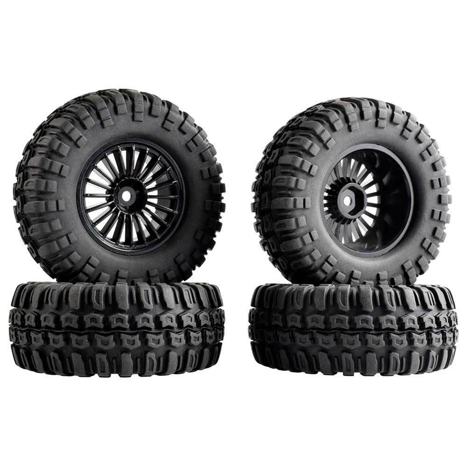 Opony gumowe 108mm Zestawy kół RC 4WD, dla Axial, Rock Climbing