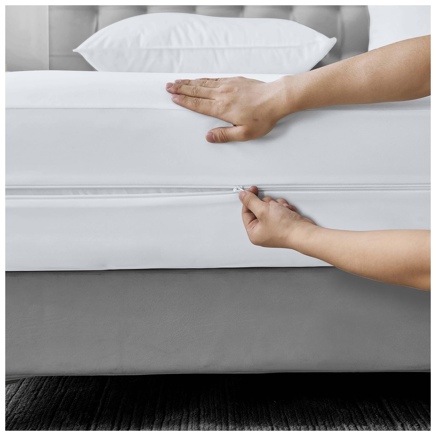 Luxury Anti-Bug Waterproof Mattress Encasement – 30cm Deep Full Zipped Protector | Hypoallergenic, Anti-Allergy, Breathable & Noiseless Cover (4FT Small Double)