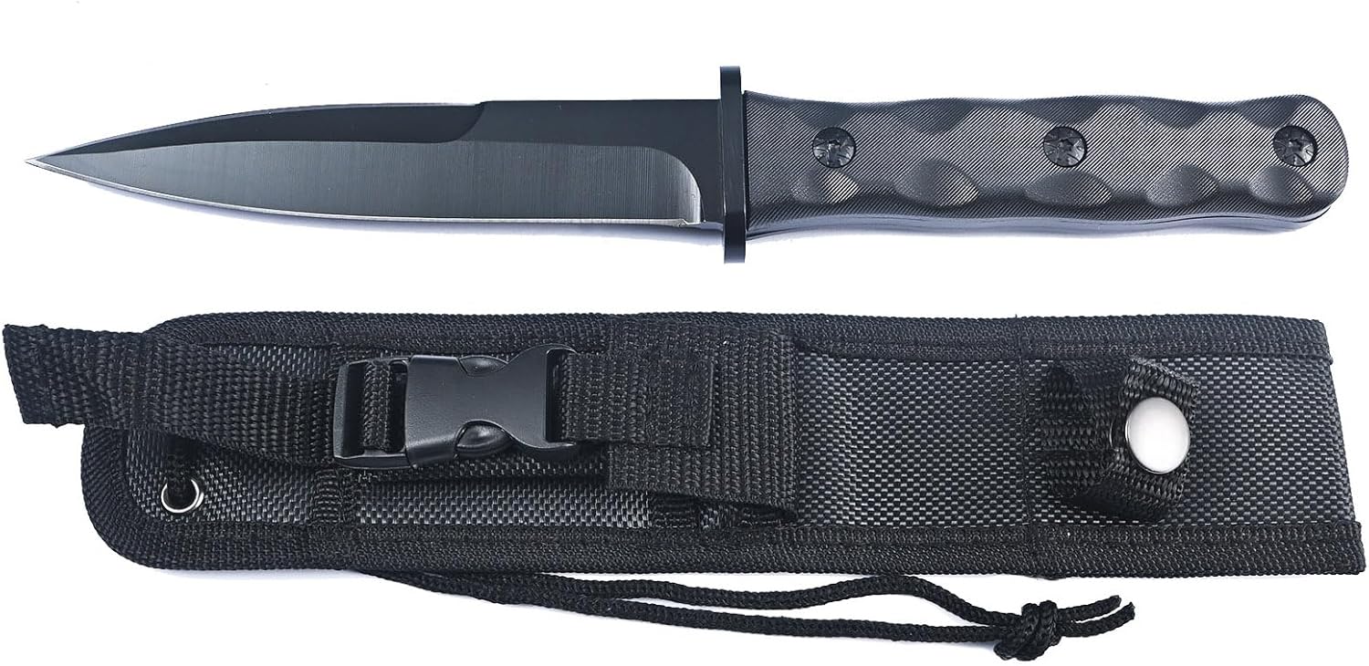 Fixed Blade Knife Hunting Camping Hunting Gear Tool, Survival Kit Fishing Knife Men Stuff Lightweight Handle w/Sheath