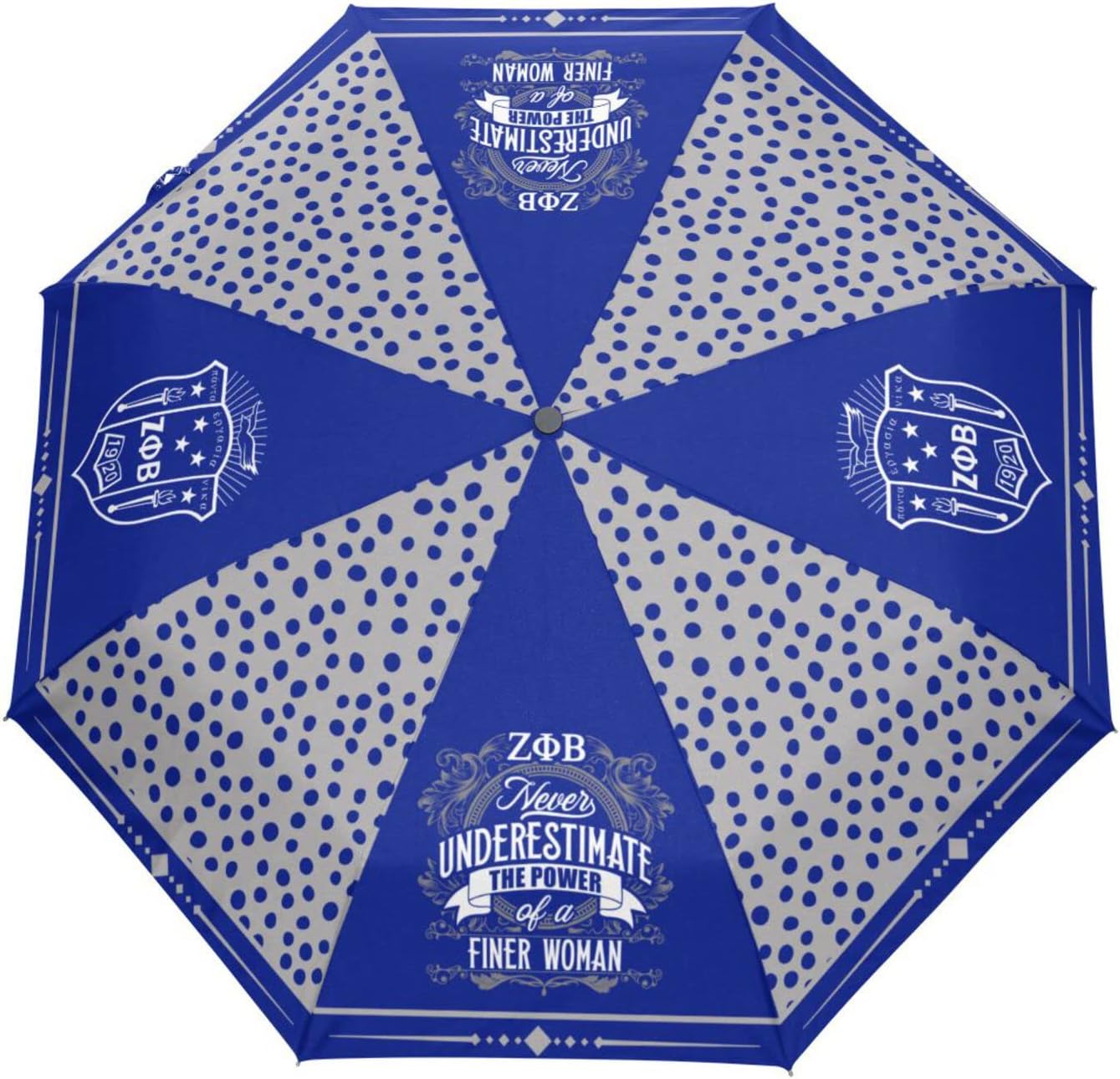 Bad Bananas BBGreek Zeta Phi Beta Sorority Paraphernalia - Official Vendor - Umbrella - Classic Ornamental