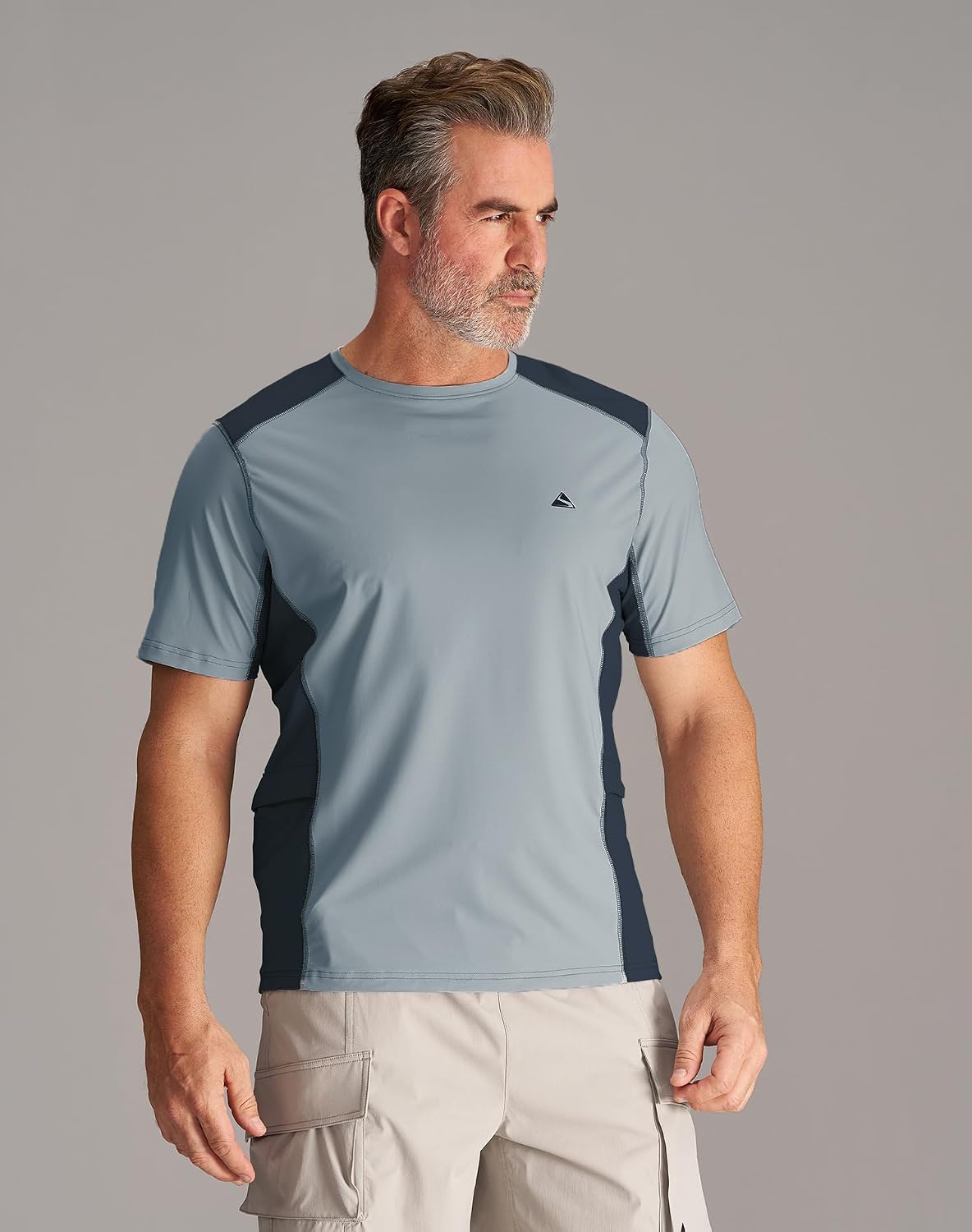 CHRONOLINE Men’s Workout T-Shirt Quick Dry Running Swim Tee with Pocket Lightweight Moisture Wicking Short Sleeve Tops