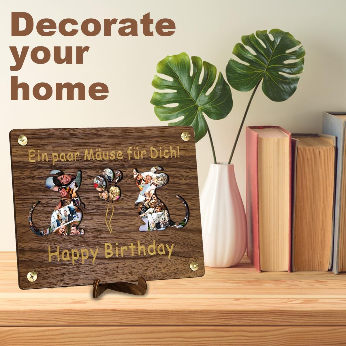 Idée Cadeau Originale événement Carte Anniversaire En Bois GIDWRIY - Cadeau Argent Personnalisable Happy Birthday Cadeau Original Anniversaire