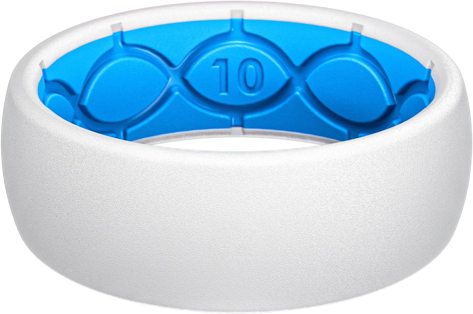 Solid Silicone Ring - Breathable Rubber Wedding Rings for Men, Lifetime Coverage, Unique Design, Comfort Fit Ring
