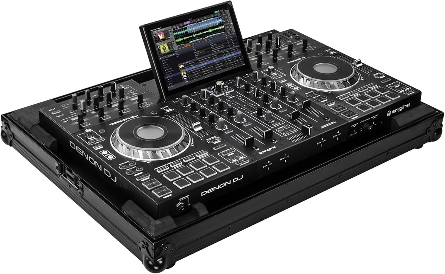 Odyssey FZDNPRIME4BL Denon Prime 4 Black Low Profile Flight Case