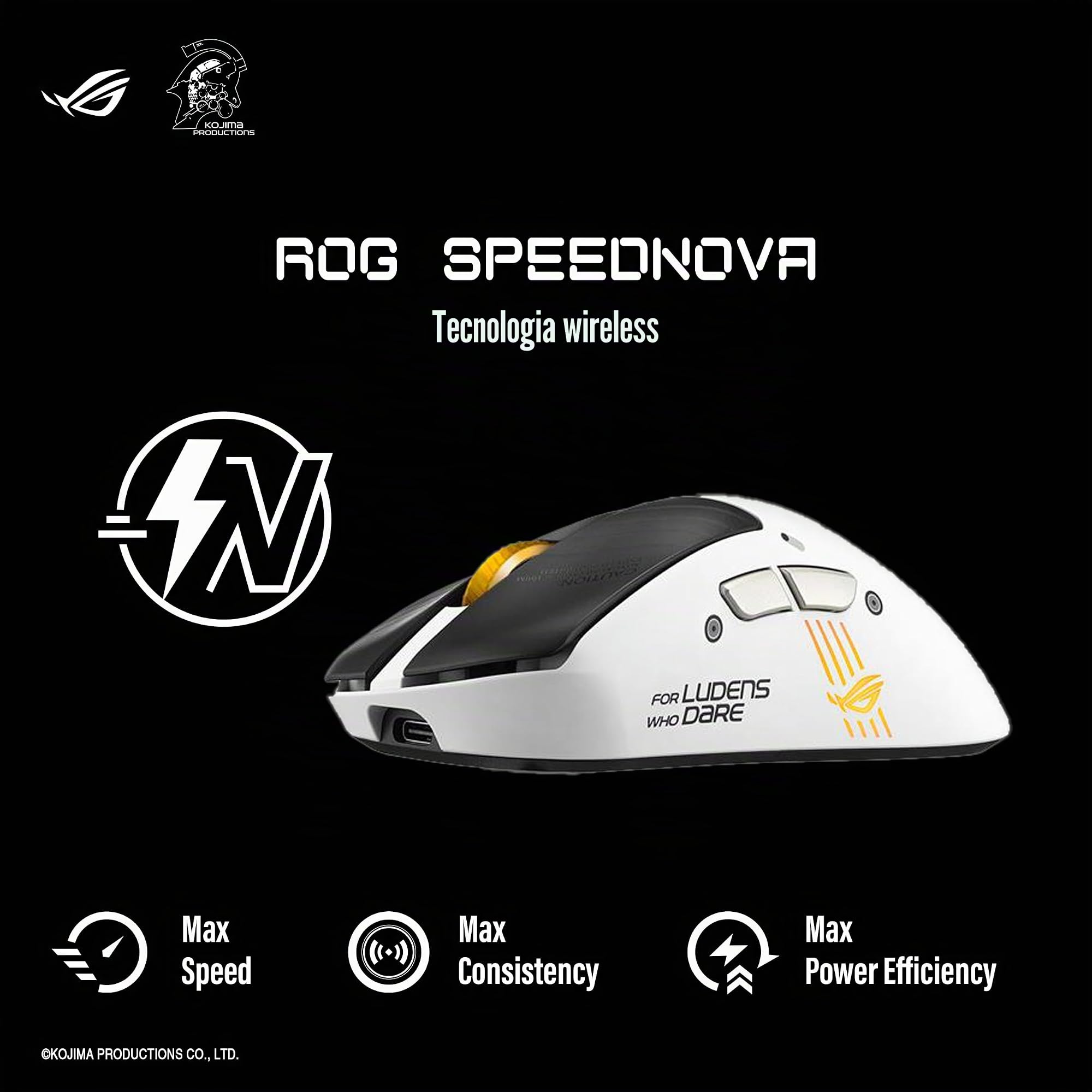 Asus Rog Keris Ii OrigiN-Kjp Mouse Gaming Mano Destra Rf Wireless + Bluetooth + Usb TypE-A Ottico 42000 Dpi (asus Rog Keris Ii Origin Kojima Edition