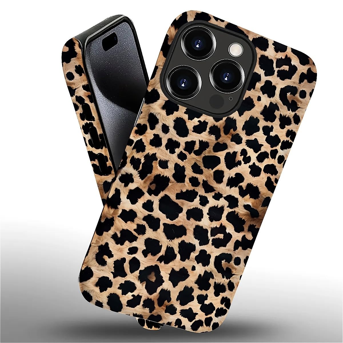 Soporte Correa Dedo Funda IPhone 16 Pro Con Correa - Estampado Leopardo Y Protección Completa Funda Protectora Cámara Completa