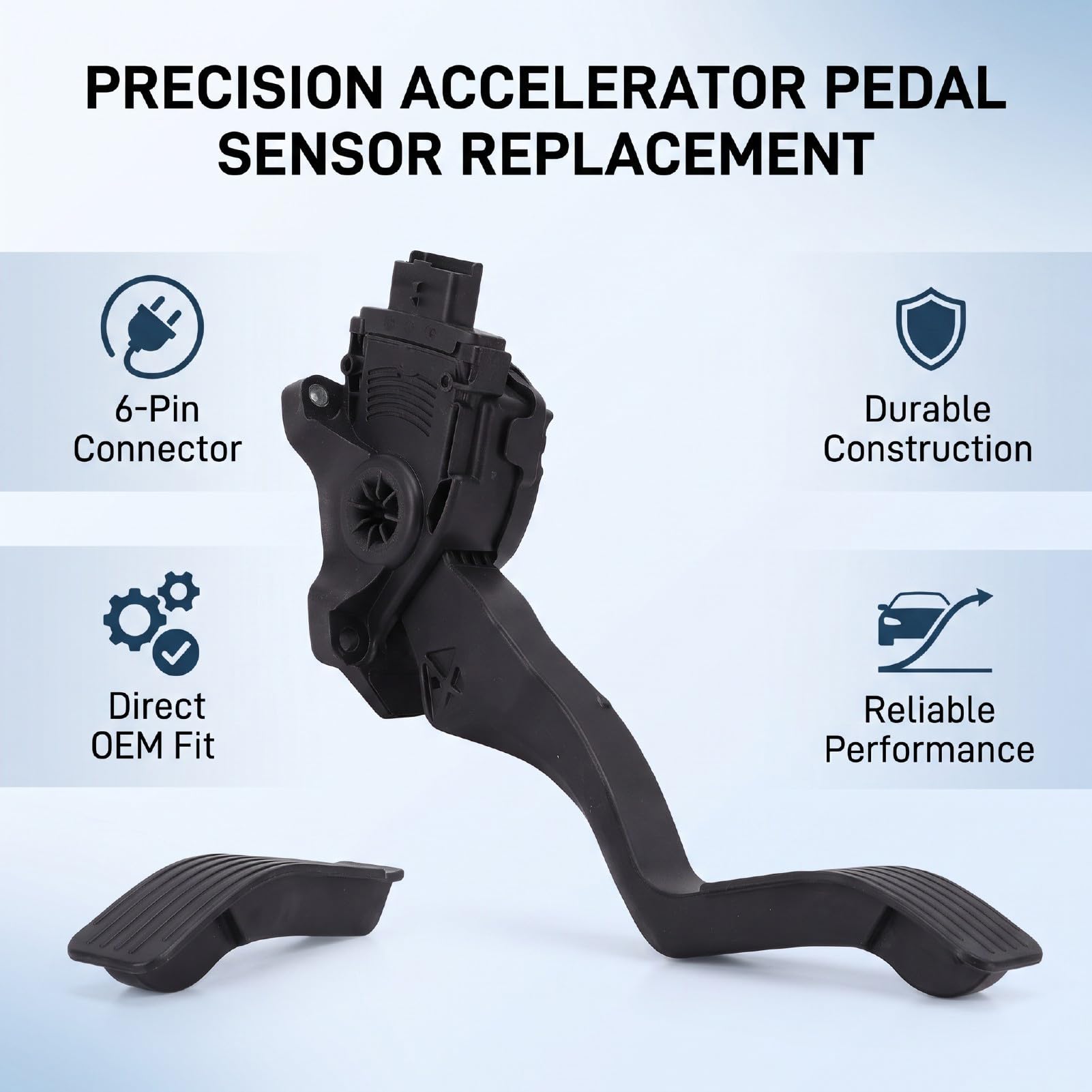 Yctze Sensor de Pedal del Acelerador, Interruptor de Posición del Pedal 6 Pines for Coches Compatibles con