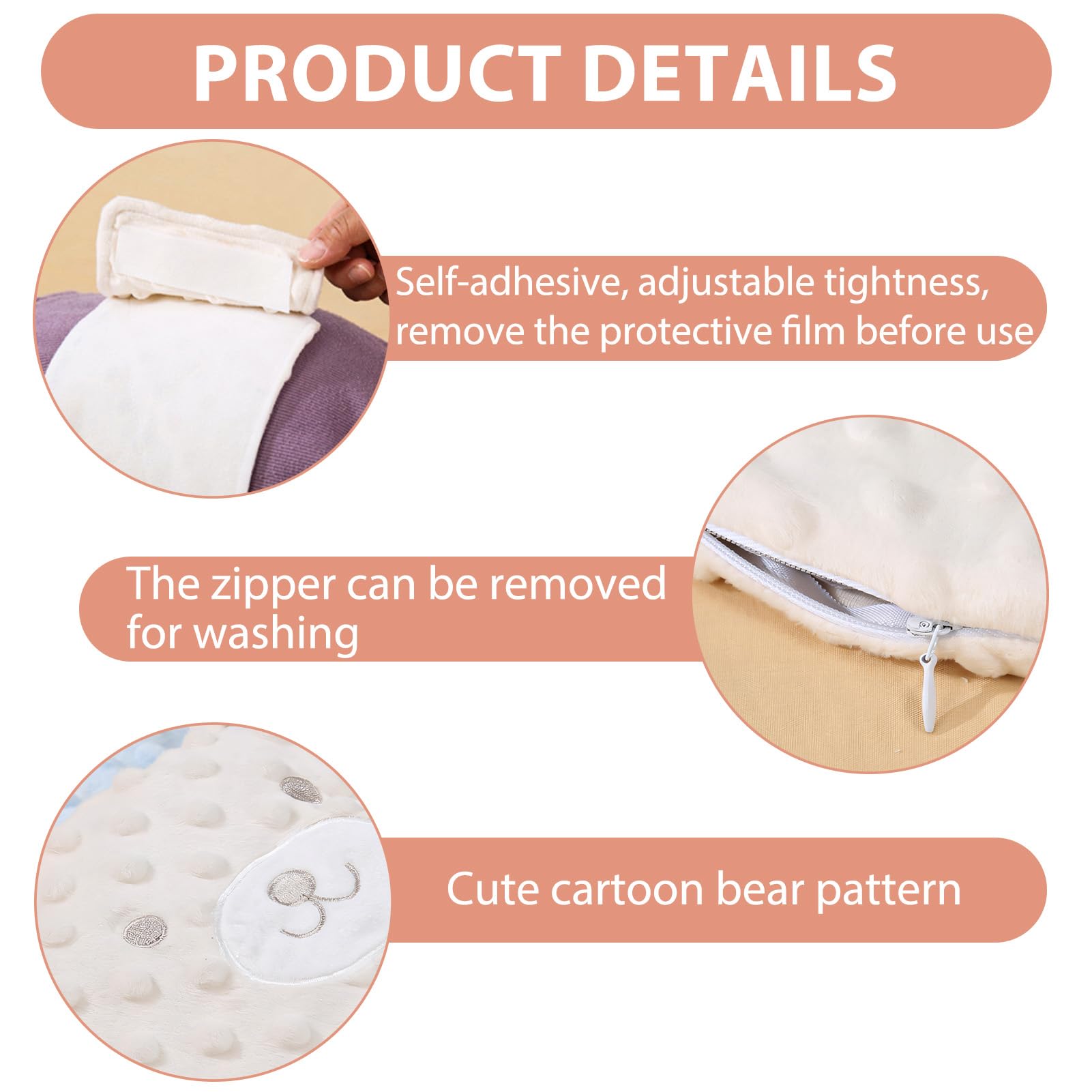 Ruvan Bouillotte Bebe Anti Colique, Ceinture Anti Colique, Ceinture Bouillotte Bebe, Idéale Pour Les Maux De Ventre Et Les Ballonnements, Avec Rembourrage Naturel