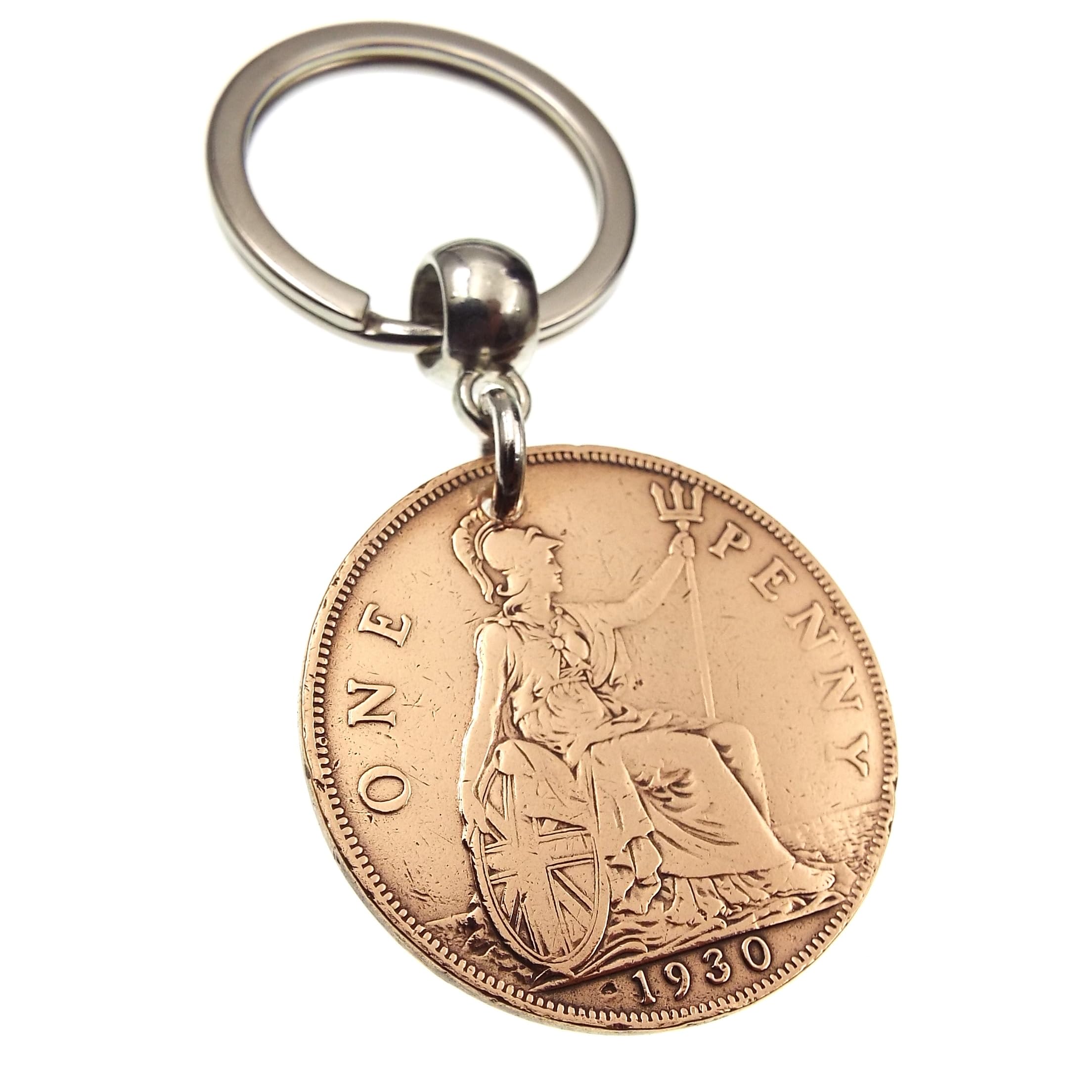 A Silver Dream 1930 Penny Coin Keyring
