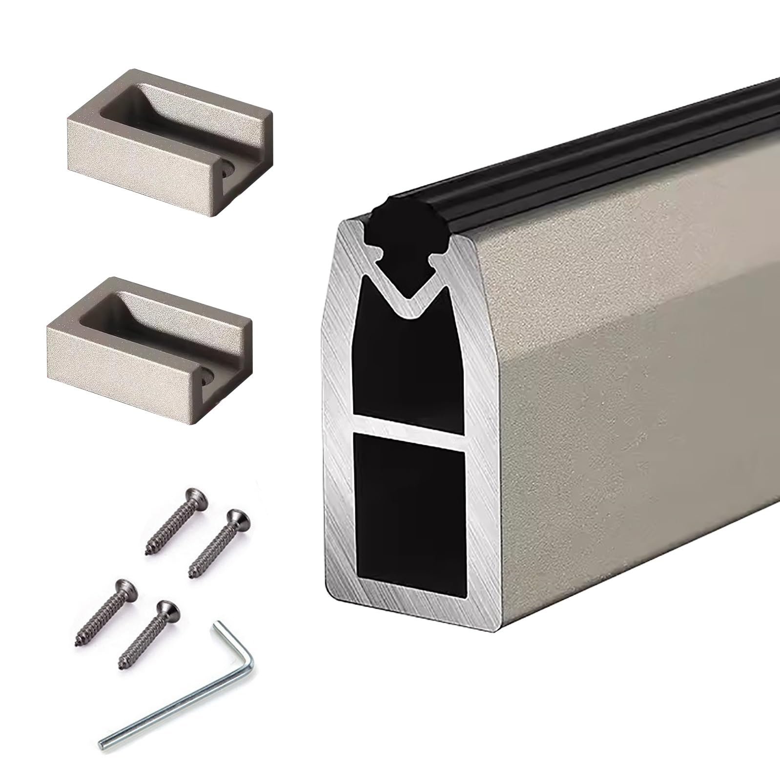 Système de placard mural LWX avec barre de garde-robe détachable en métal lourd