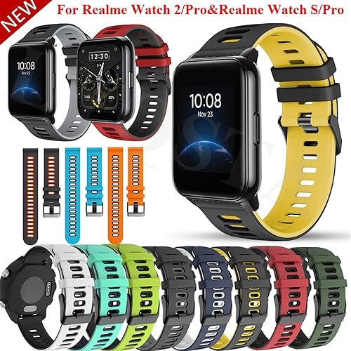 Miniatura 3 de WatchBand 20 22MM Strap For Realme Watch 22 Pro SmartWatch Silicone Wriststrap For Watch SPro Bracelet Accessories Correa