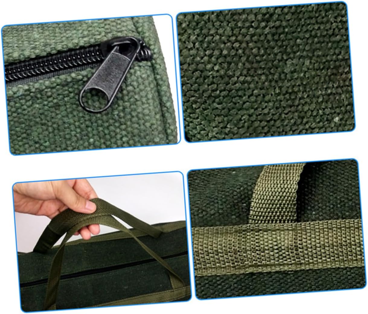 Heavy Duty Round Canvas Tool Bag for Auto Repair and Tool Storage
