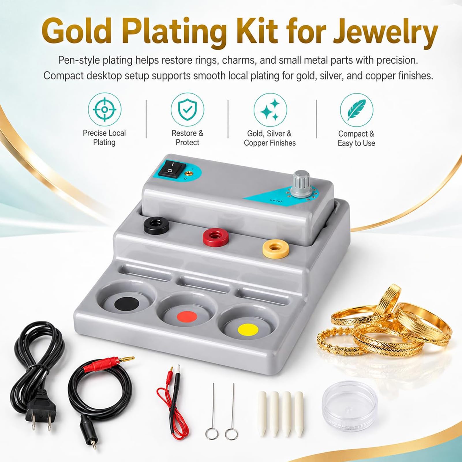 Bolígrafo De Galvanoplastia Para Joyería Kit Profesional De Galvanoplastia