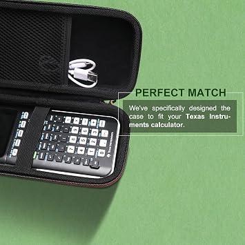 Case for Texas Instruments TI-84 Plus CE/TI-84 Evo/TI 84 Plus/TI-Nspire CX II CAS/TI-Nspire CX II Graphing Calculator, Mesh Pocket for Charging Cables, Pens and Rule(Blue)