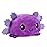 TeeTurtle - The Original Reversible Axolotl Plushie - Purple + Black - Cute Sensory Fidget Stuffed Animals That Show Your Mood 4 inch